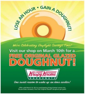 Krispy Kreme Doughnuts: Daylight Savings Time