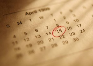 Reminder: Tax Deadline Approaching – April 15, 2013  