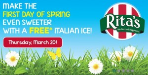 Rita’s: FREE Italian Ice on March 20, 2014