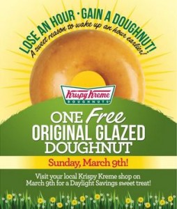 Krispy Kreme Doughnuts: Daylight Savings – March 9, 2014 
