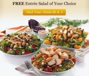 Chick-fil-A: May Calendar Card Deal – FREE Entrée Salad of Your Choice 