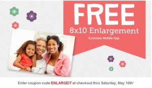 Walgreens: FREE 8x10 Photo Enlargement through May 10, 2014  