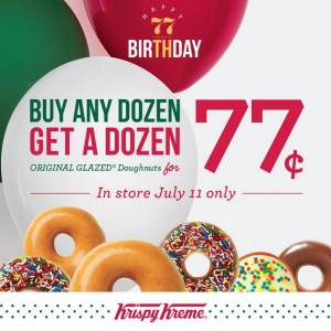Krispy Kreme Doughnuts: 77¢ Deal - July 11, 2014